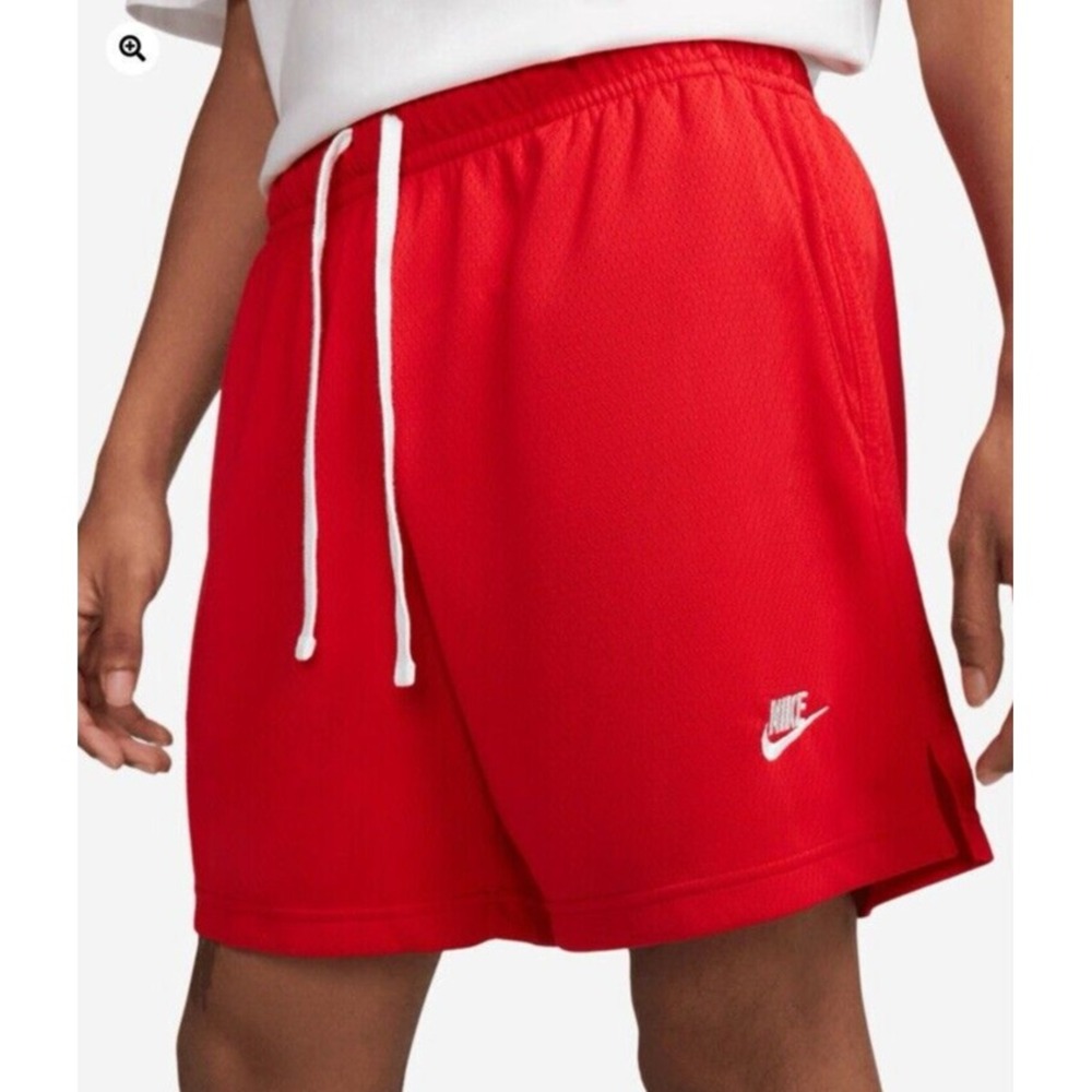 Nike Men's Club Flow Mesh Shorts Red DX0735-657 Sz XXL Pockets
